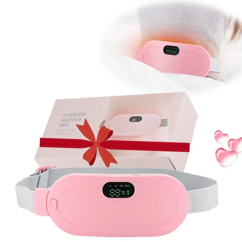 Electric Menstrual Belly Warming Belt, 1 Set Cordless Massage Belly Belt, Portable Hot Compress Massage Abdominal Waist Belt ...