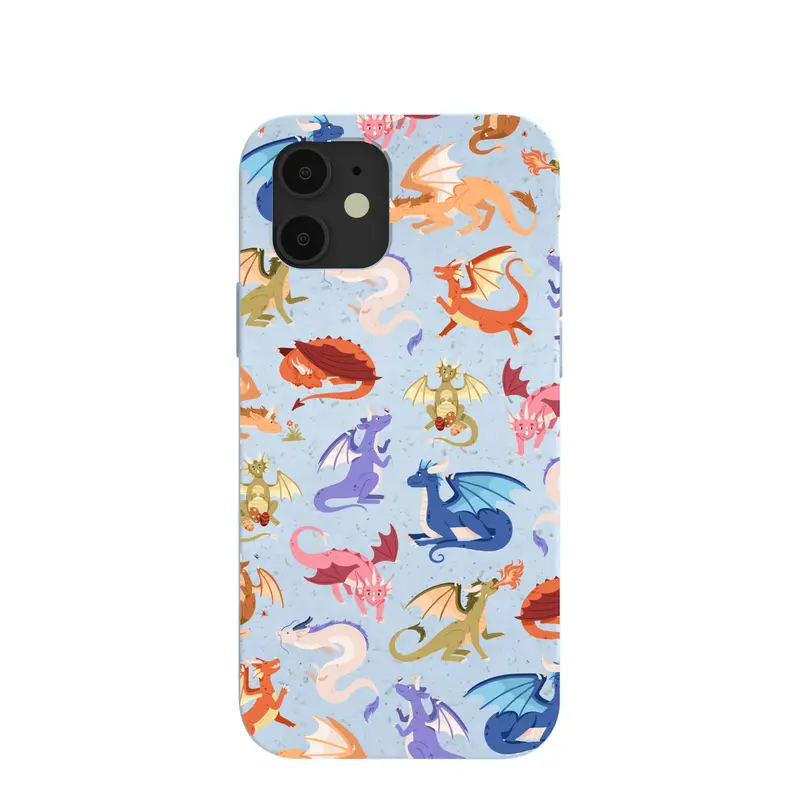 Powder Blue Dragon Cuties iPhone 12/ iPhone 12 Pro Case