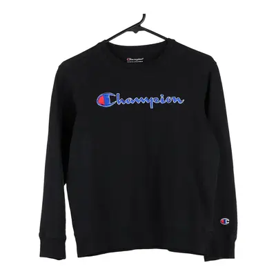 Age 12-13 Champion Sweatshirt - Large Black Cotton Blend