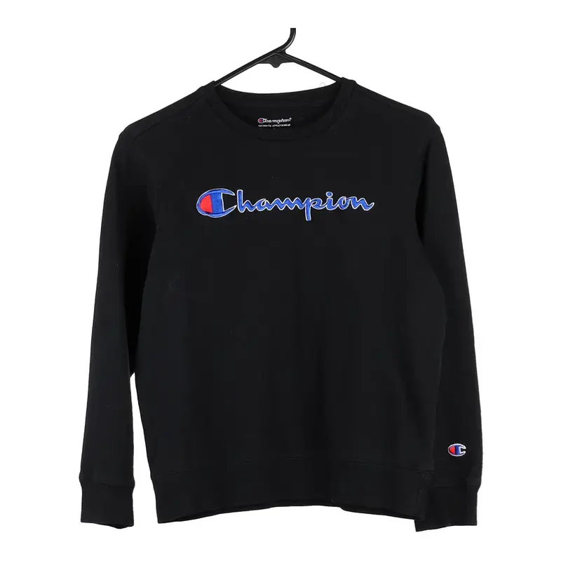 Age 12-13 Champion Sweatshirt - Large Black Cotton Blend