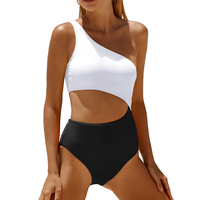 Yonique Women's One Piece Bathing Suit, Asymmetric One Shoulder Swimsuit, Deep Cutout Monokini Swimwear for Women, Swimsuit w...