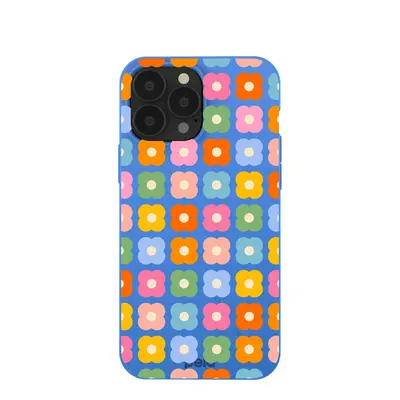 Electric Blue Petal Pop iPhone 13 Pro Max Case