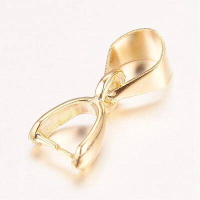 Real 18K Gold Plated Brass Pendant Pinch Bails