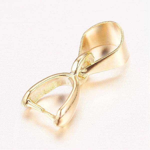 Real 18K Gold Plated Brass Pendant Pinch Bails