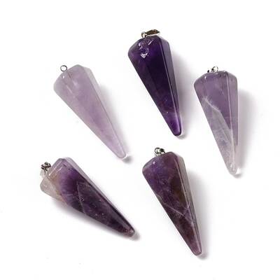 Natural Amethyst Pendants