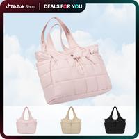 WESTBRONCO Puffer 14'' Laptop Tote Quilted Handbag For Women Mom Purse Nylon Shoulder Bag Fabric Waterproof Suitable Universi...