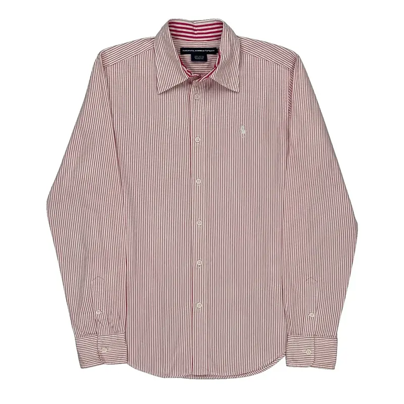 Ralph Lauren Sport Striped Shirt - Small Red Cotton