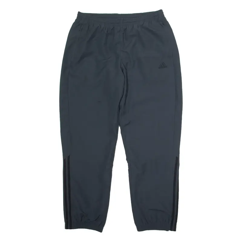 ADIDAS Mens Track Pants Grey Tapered L W32 L31