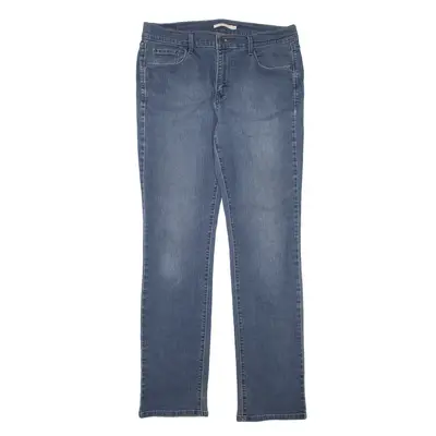 LEVI'S 505 Jeans Blue Denim Slim Straight Stone Wash Womens W31 L34