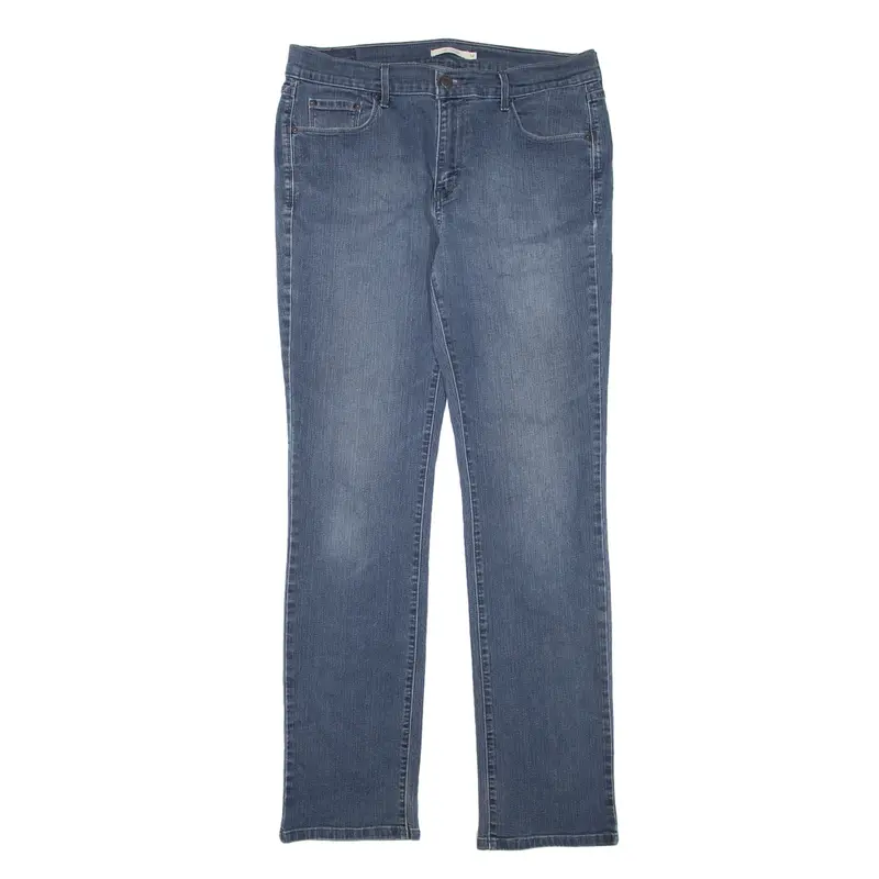 LEVI'S 505 Jeans Blue Denim Slim Straight Stone Wash Womens W31 L34