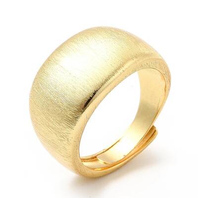 Rack Plating Brass Plain Band Adjustable Ring for Women