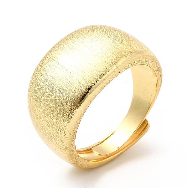 Rack Plating Brass Plain Band Adjustable Ring for Women
