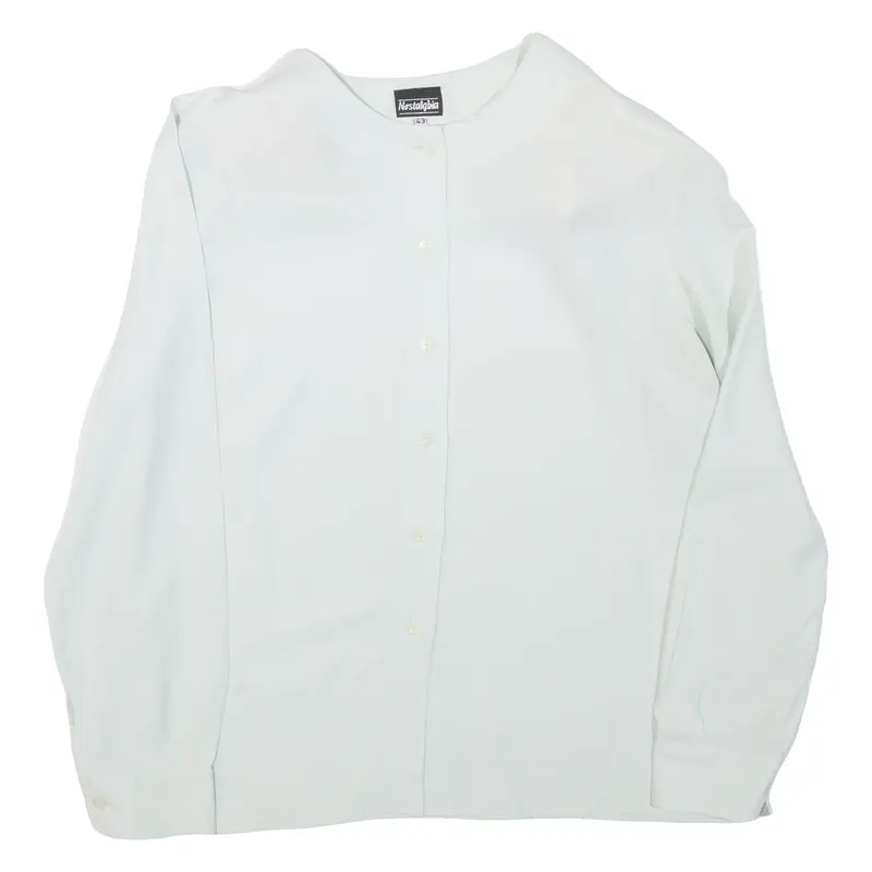 NOSTALGIA Womens Blouse Blue Long Sleeve L