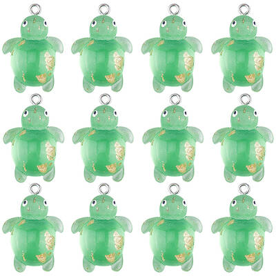 30Pcs Transparent Resin Pendants