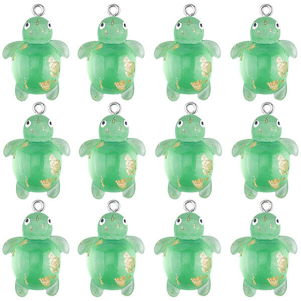 30Pcs Transparent Resin Pendants
