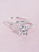 Elegant Rhinestone Decorated Ring, Fashion Accessories for Women, Trendy All-match & Exquisite Engagement Wedding Promise Rin...