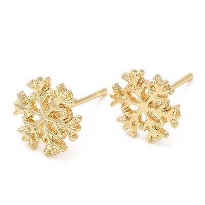 Snowflake Alloy Stud Earrings for Women
