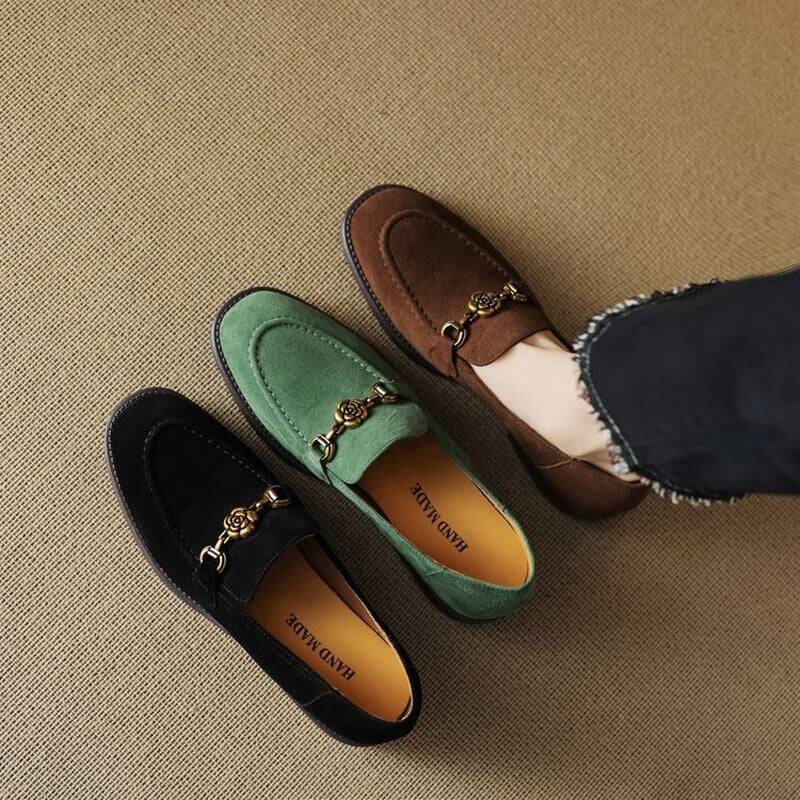 CHIKO Bacca Round Toe Block Heels Loafers Shoes