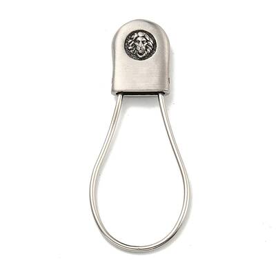 Tibetan Style 316 Surgical Stainless Steel Fittings with 304 Stainless Steel Key Ring