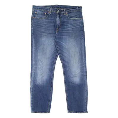 LEVI'S 502 Jeans Mens Blue Regular Tapered Stone Wash W34 L27