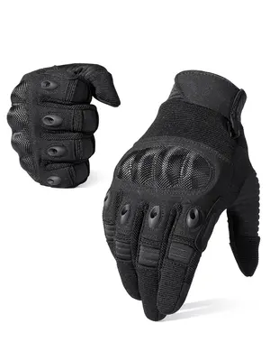Touch Screen Full Finger Gloves, Outdoor Sports Work Driving Riding Hiking Camping Climbing Motorbike Anti-slip Gloves, Men W...