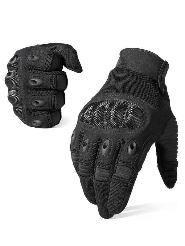 Touch Screen Full Finger Gloves, Outdoor Sports Work Driving Riding Hiking Camping Climbing Motorbike Anti-slip Gloves, Men W...