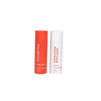 Soft Skin Set: exfoliate + hydrate, body care for soft skin, body exfoliant, glycolic acid, Salicylic Acid, body acne treatme...