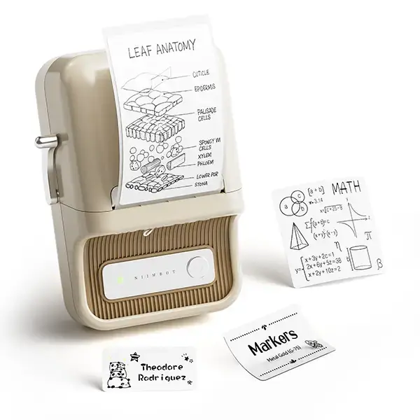 Niimbot Label Maker Printer B21 2-inch thermal label machine Send 1 roll of thermal label paper for Name tag Kindergarten stu...