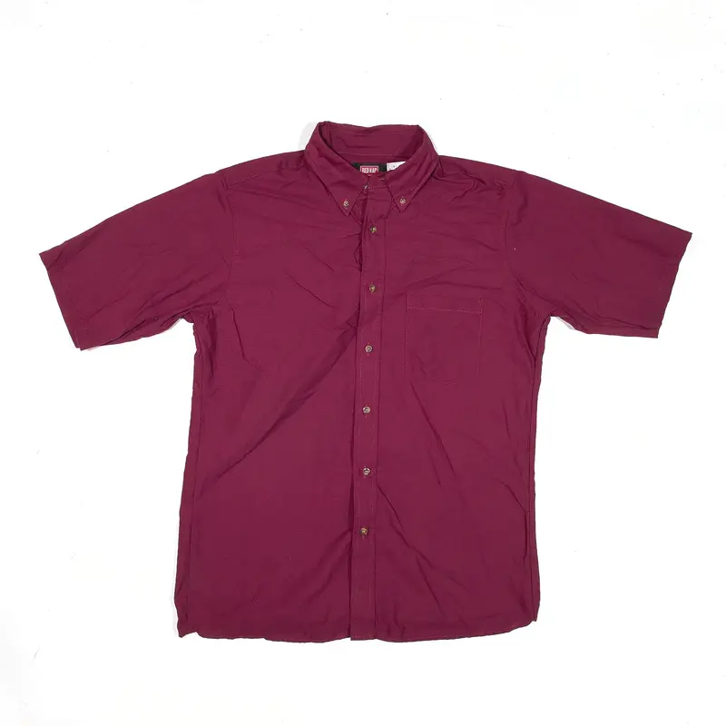 RED KAP Worker Shirt Purple Short Sleeve Mens M