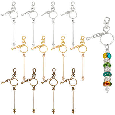 Alloy Bar Beadable Keychain