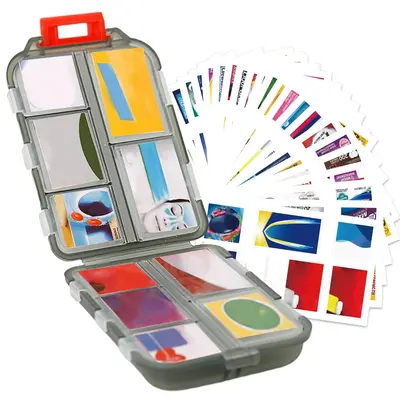 Summer DIY Pill Storage Box with 175 Medicine Label, 1 Set 10-grid Mini Pill Container, Portable Pocket Size Dustproof Pill B...