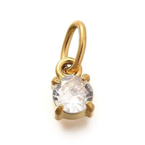 304 Stainless Steel Rhinestone Charms