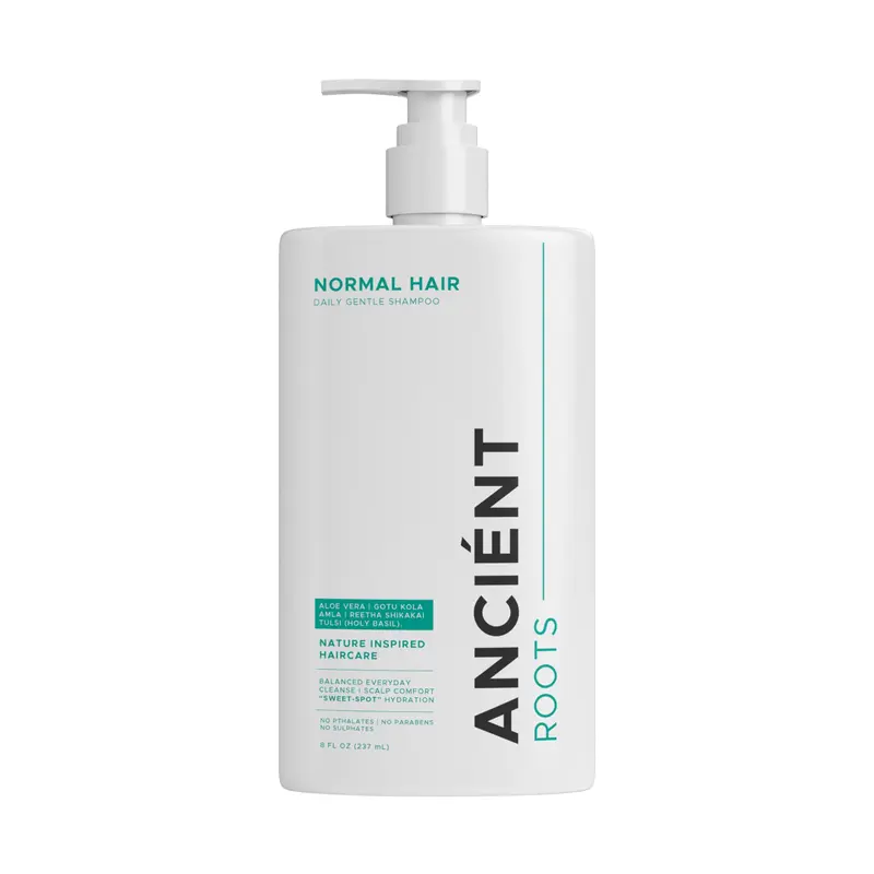 Ancient Roots Sulfate Free Daily Gentle Shampoo for Normal Hair, Scalp Comfort Shampoo for Men and Women, 8 Fl Oz