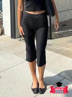 Women's Solid Color Capri Pants, Casual Comfy Slim Skinny Capri Trousers for Daily Wear, Ladies Bottoms for Summer, Womenswea...