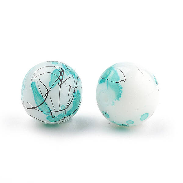 Drawbench & Baking Painted Glass Beads Strands