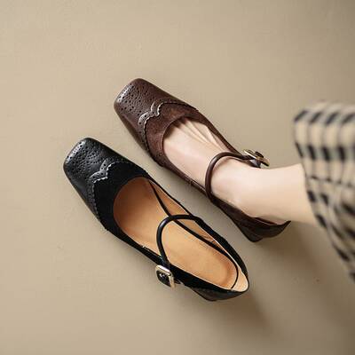 CHIKO Anneka Square Toe Block Heels Mary Jane Shoes