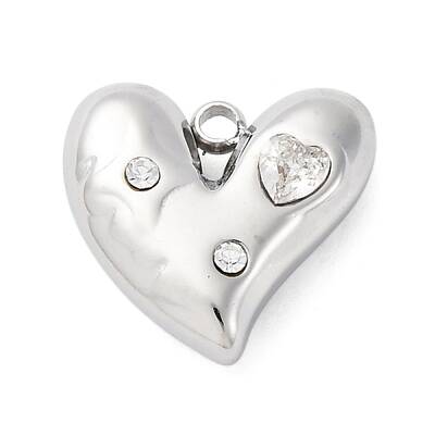 304 Stainless Steel Rhinestone Pendants