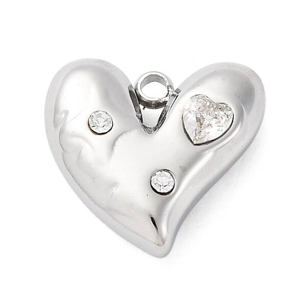 304 Stainless Steel Rhinestone Pendants