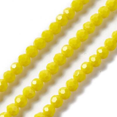 Faceted(32 Facets) Glass Beads Strands