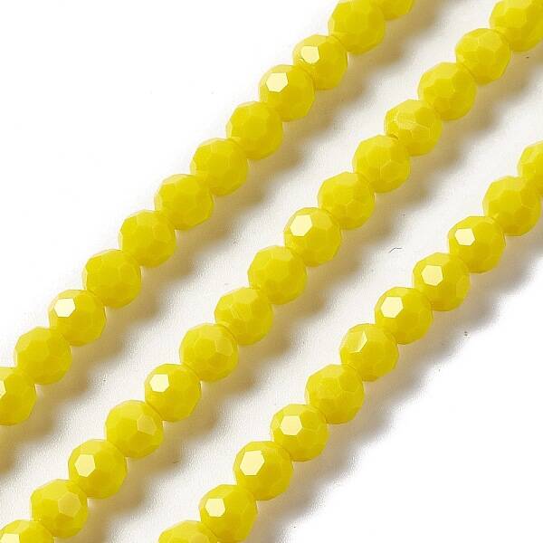 Faceted(32 Facets) Glass Beads Strands