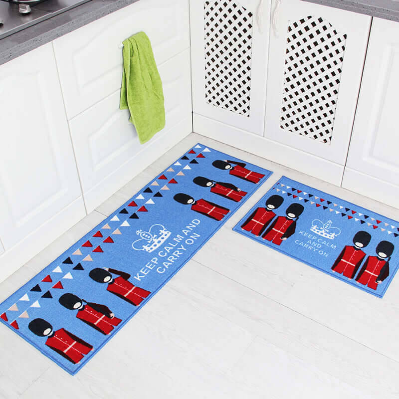 Household Water-absorbent And Oil-proof Anti-slip Mat Bath And Bathroom Foot Mat | Color: 10style | style: 2pcs set