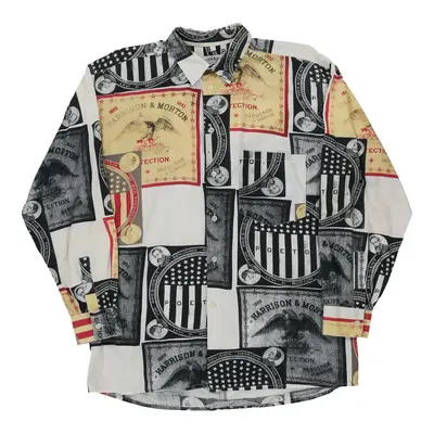 Trend Fashion Club Graphic Patterned Shirt - Large Multicoloured Cotton