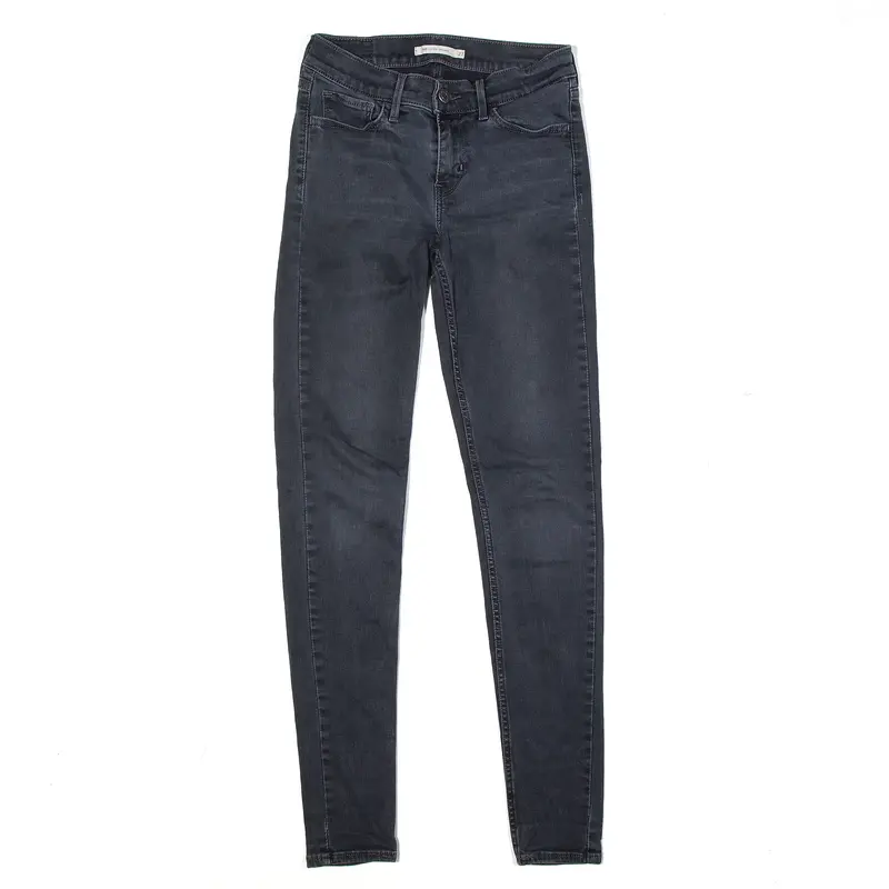 LEVI'S 710 Jeans Black Denim Slim Skinny Womens W24 L30