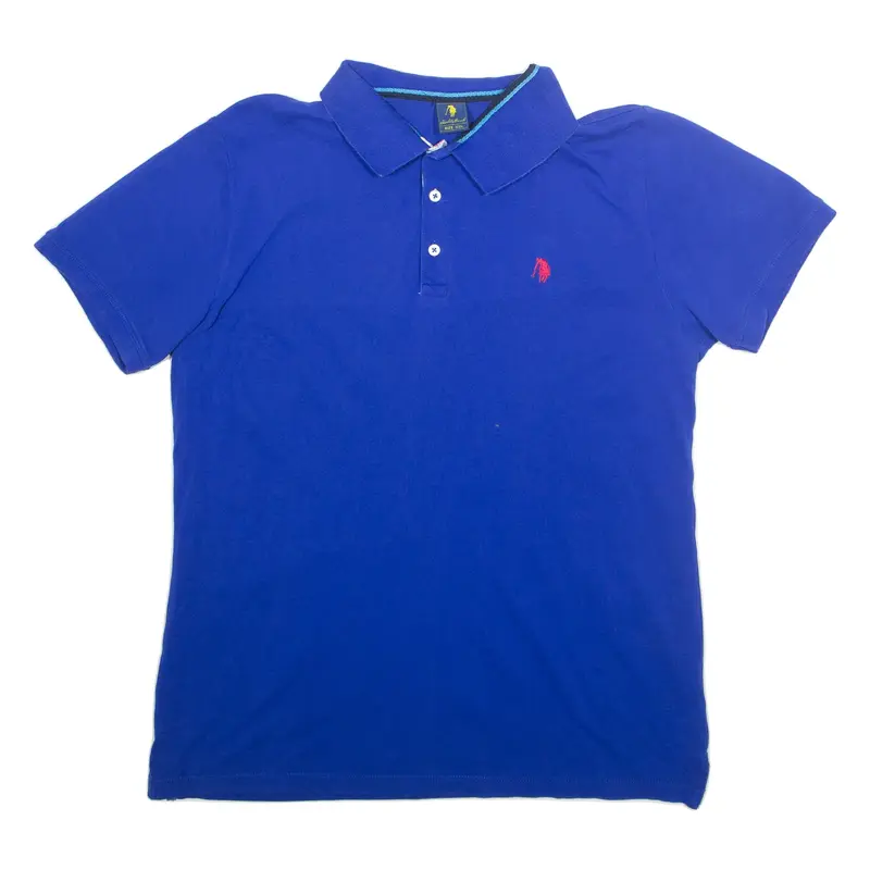 QUALITY BRAND Mens Polo Shirt Blue 2XL