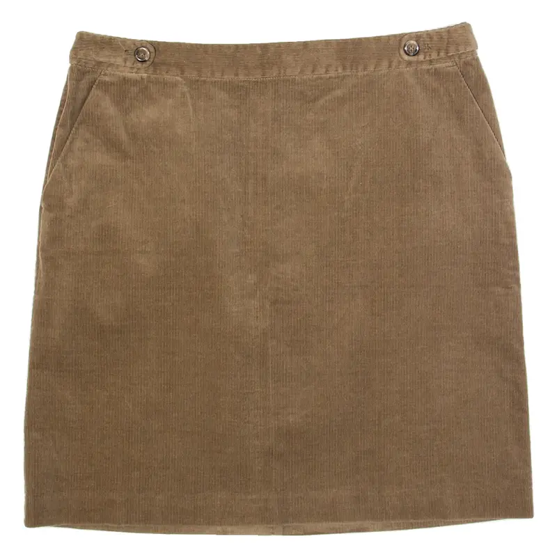 LAURA ASHLEY Womens Straight Skirt Brown Short Corduroy UK 16