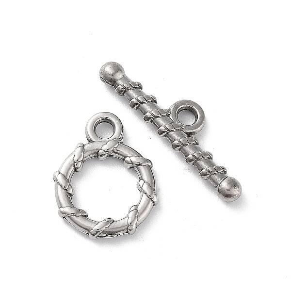 Non-Tarnish 304 Stainless Steel Ring Toggle Clasps