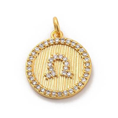 Brass Micro Pave Cubic Zirconia Pendants
