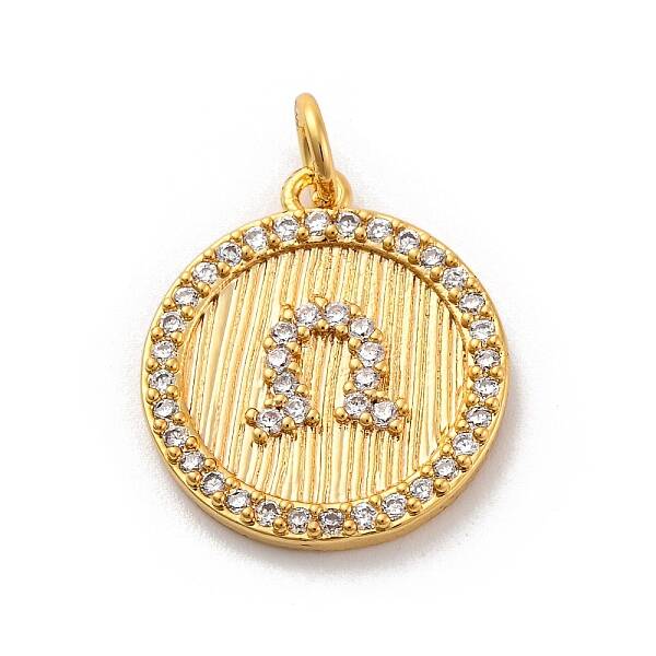 Brass Micro Pave Cubic Zirconia Pendants
