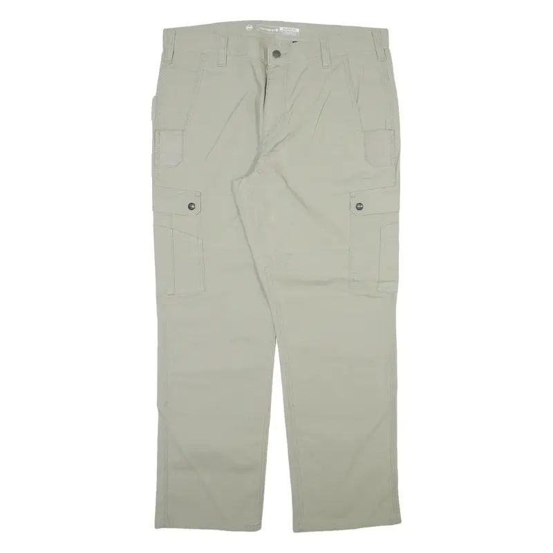 CARHARTT Carpenter Workwear Mens Trousers Grey Relaxed Straight W36 L30