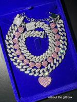 Y2k Rhinestone Decorated Heart Charms Design Layered Anklet, Fashionable Quality Material Ankle Bracelet for Women & Girls, T...